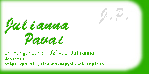 julianna pavai business card